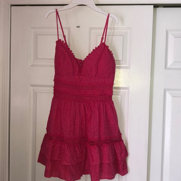 chicways Dresses & Skirts - NWOT!!! Pink Eyelet Ruffle Dress